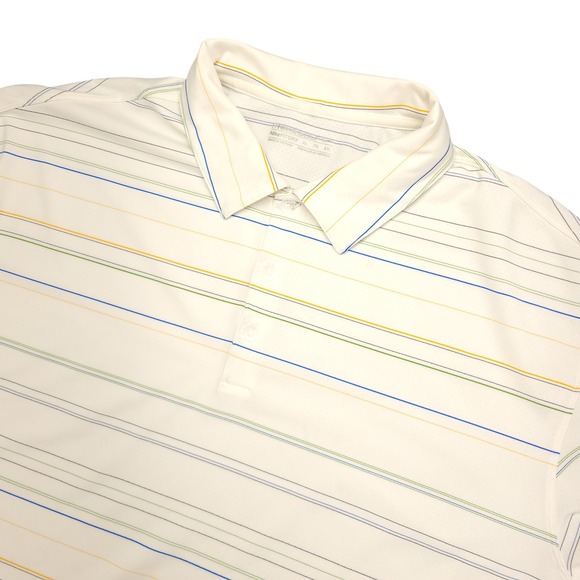 Nike Golf Fit-Dri Polo Golf Shirt Men's XL Ivory Breathable Performance Top - Picture 1 of 12